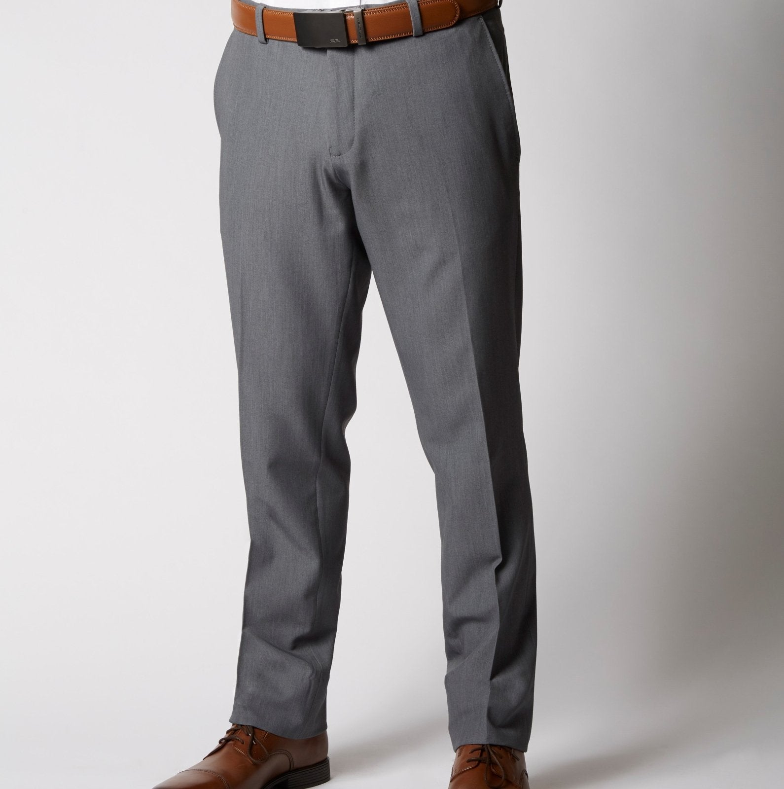 Medium Grey Tour Stretch Modern Fit 1-Pant Suit - ODION