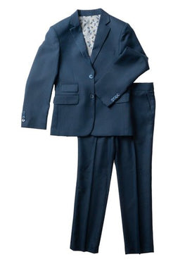 Isaac Mizrahi Boy's Stretch Suit | Textured - ODIONST2639-NV-18