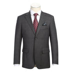 Renoir Grey Burgundy Windowpane (293-47)