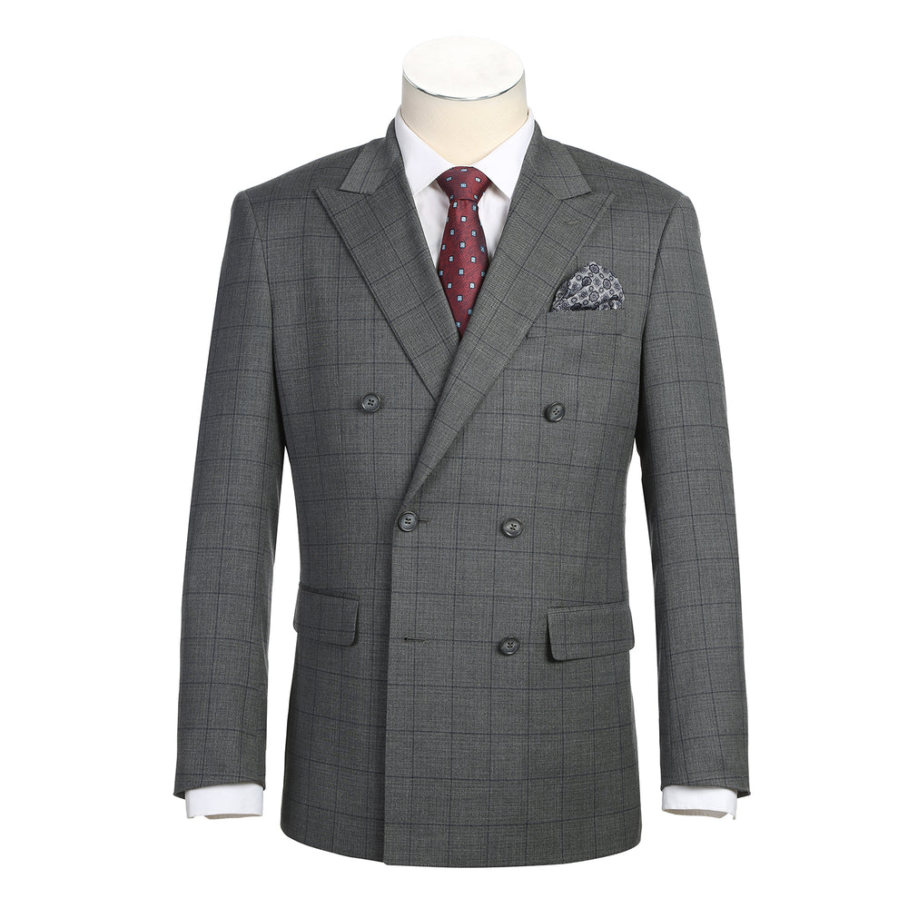 Renoir Grey Windowpane Double Breasted (293-44)