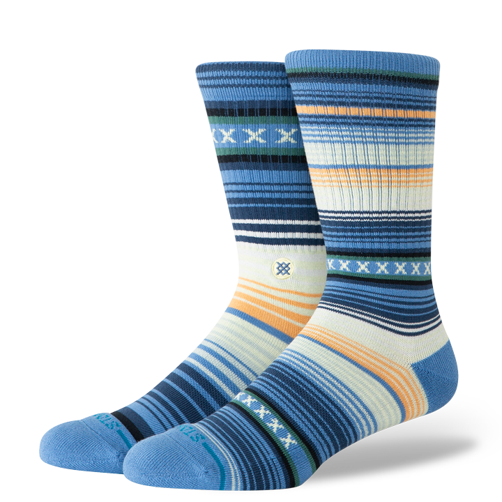 Stance Curren St Crew socks in Capri Blue