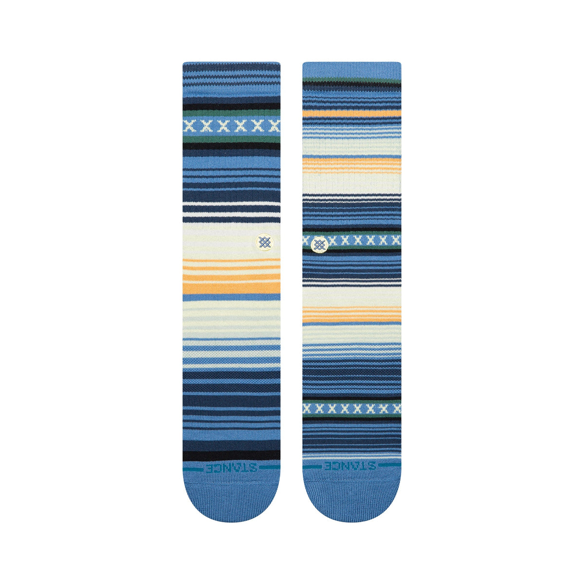Stance Curren St Crew socks in Capri Blue, detail