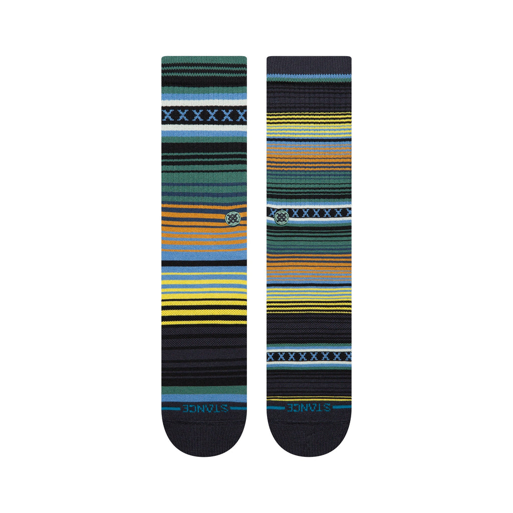 Stance Curren St Crew socks in Deep Teal, detail