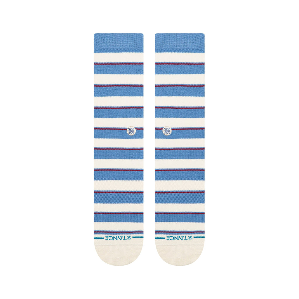 Stance Striped It Crew socks in Capri Blue, detail