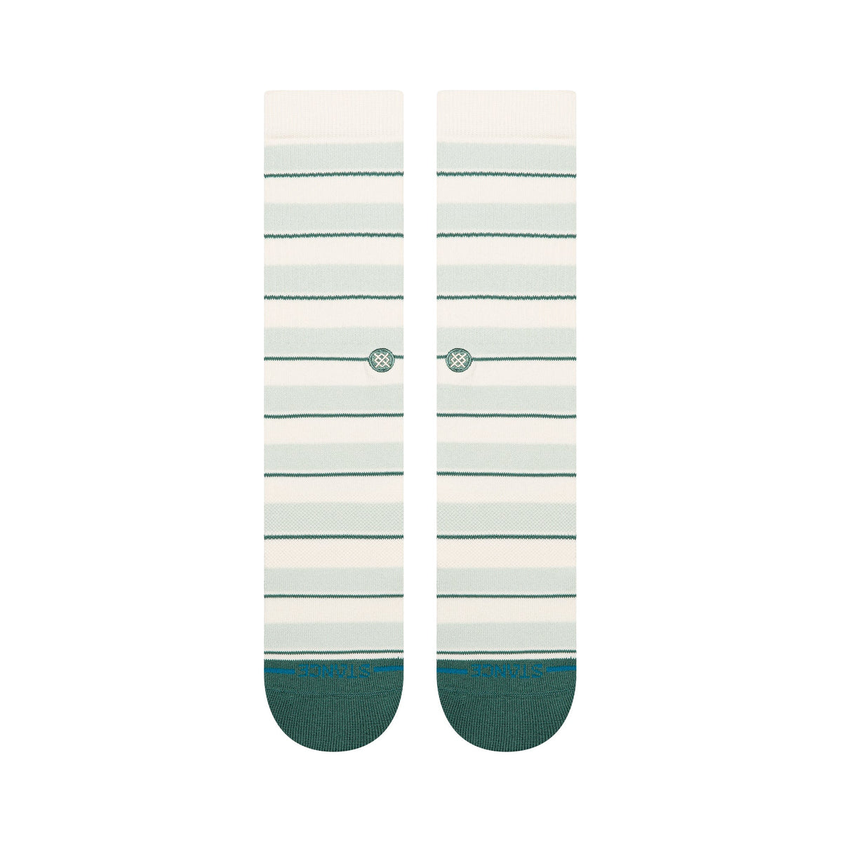 Stance Striped It Crew socks in Teal, detail