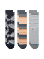 Stance Frond 3 Pack crew socks in Navy, detail