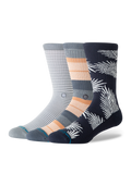 Stance Frond 3 Pack crew socks in Navy