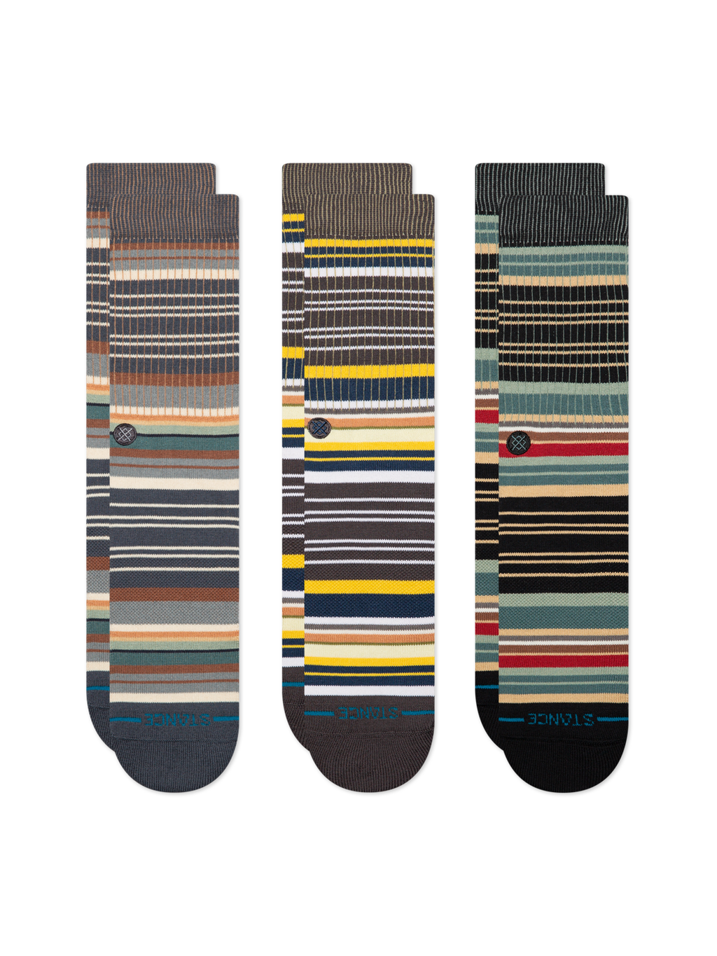 Stance Jorongo 3 Pack crew socks in Multi, detail