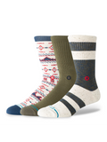 Stance Marine Layer 3 Pack crew socks in Navy