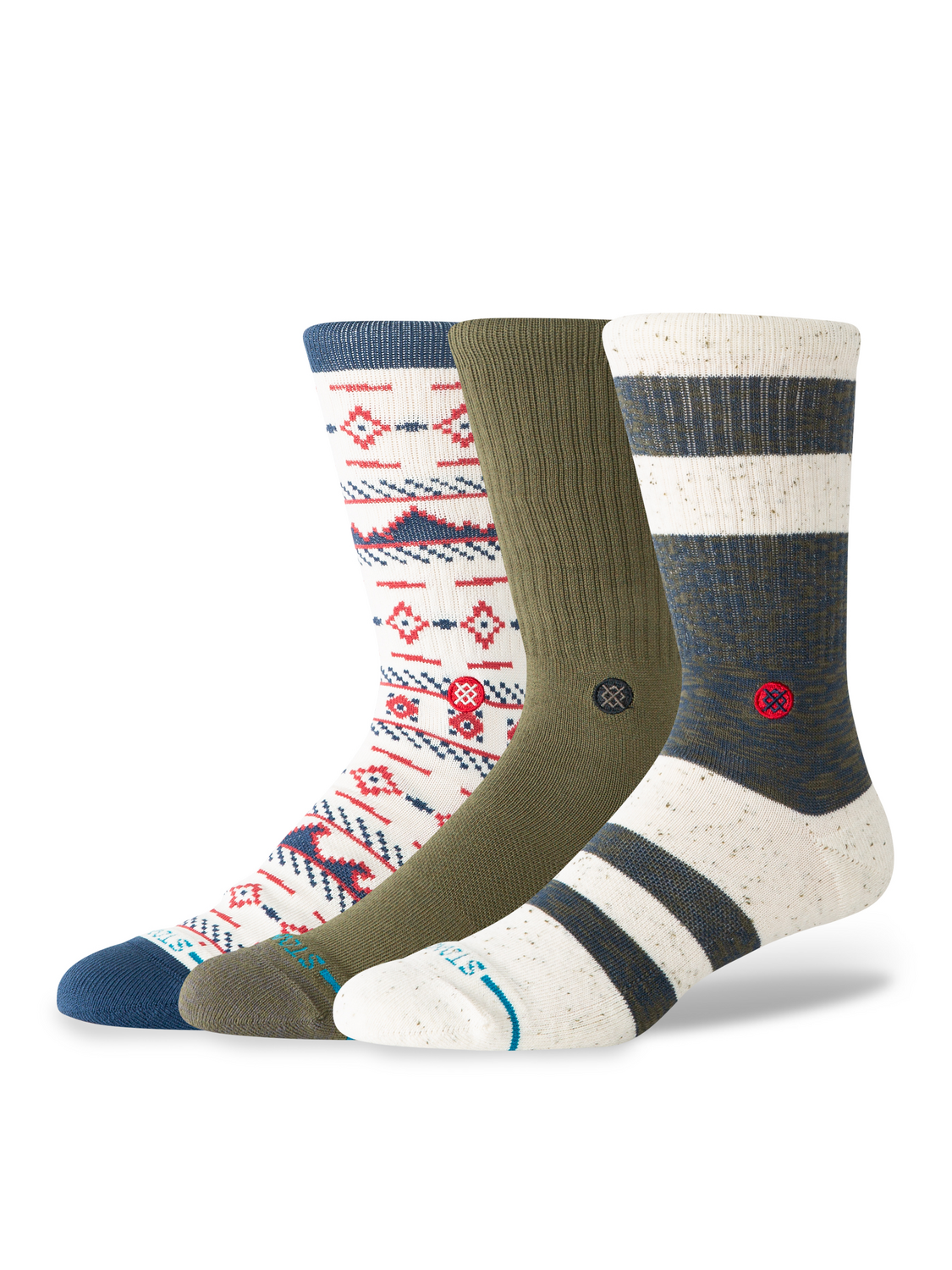 Stance Marine Layer 3 Pack crew socks in Navy