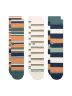 Stance Off Season 3 Pack crew socks in Sandstorm, detail