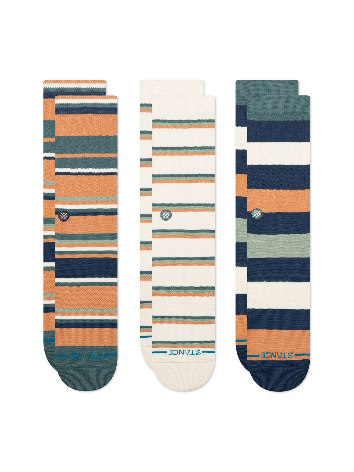 Stance Off Season 3 Pack crew socks in Sandstorm, detail