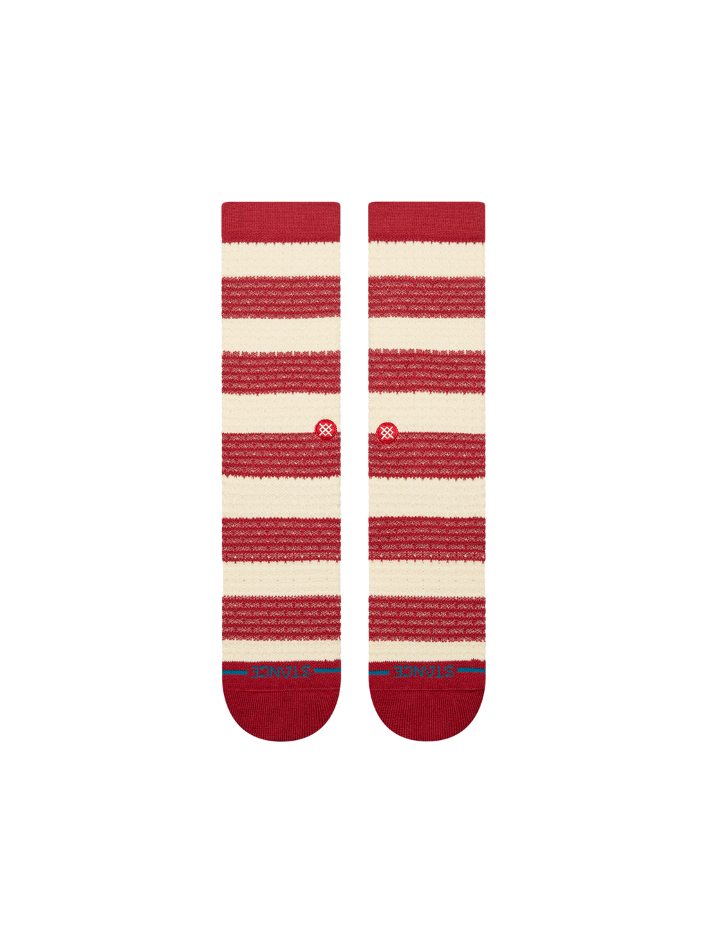 Stance Waffle Crew socks in Red, detail