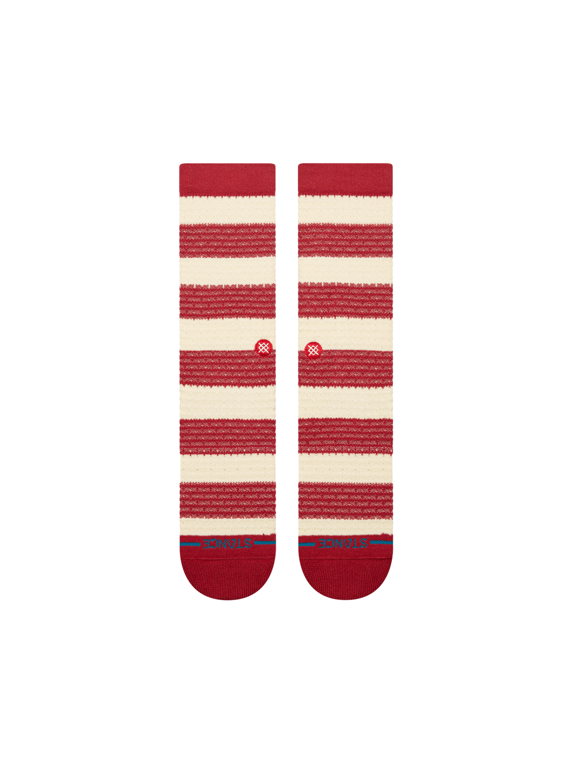 Stance Waffle Crew socks in Red, detail