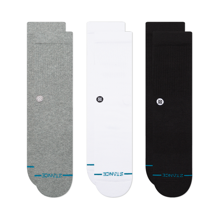 Stance Icon 3 Pack crew socks in Multi