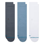 Stance Icon 3 Pack crew socks in Turbulence