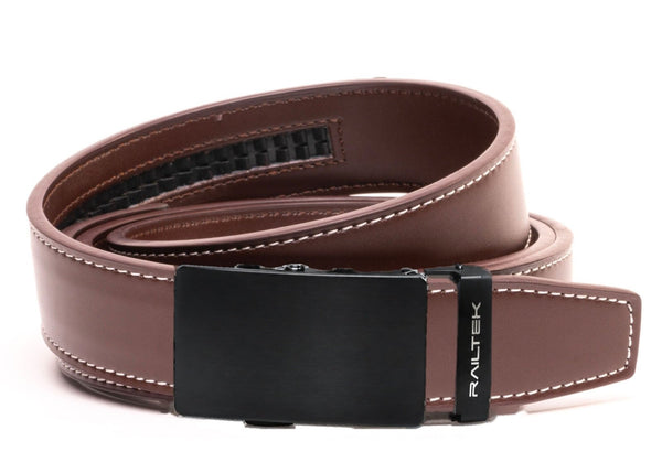 Dark Brown Contrast Stitch
