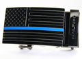 Blue Line American Railtek™ Belt Buckle - ODIONBUC-BLFLG