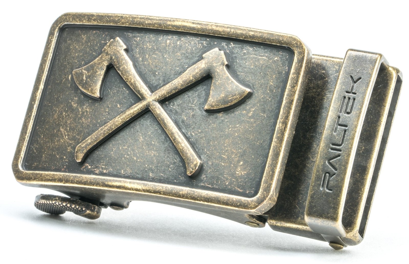 BRONZE AXES Railtek™ Belt Buckle - ODIONBUC - BAXE