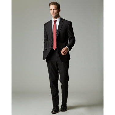 Black Tempo Stretch Slim Fit 1-Pant Suit - ODIONBTS001