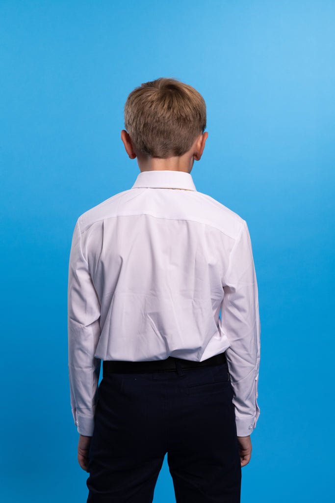 Boy's &Collar White Shirt - ODIONB&C-W-XS