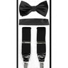 Brand Q Suspender, Bow Tie & Hankie Set - ODIONSBH10-B