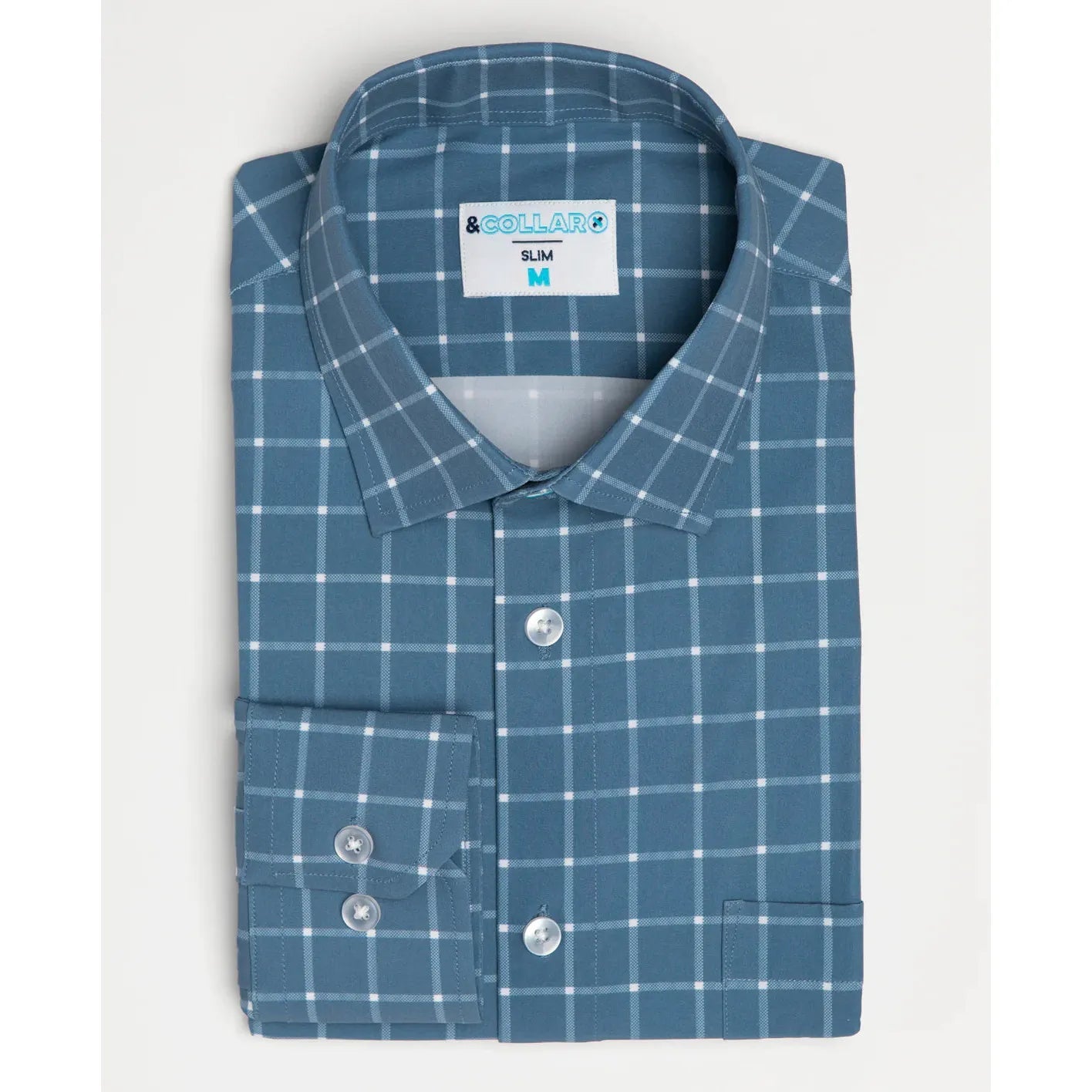 &Collar Patterned Dress Shirts - ODION&CWS-M-SLIM