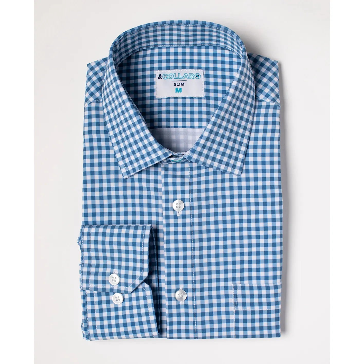 &Collar Patterned Dress Shirts - ODION&CYK-M-SLIM