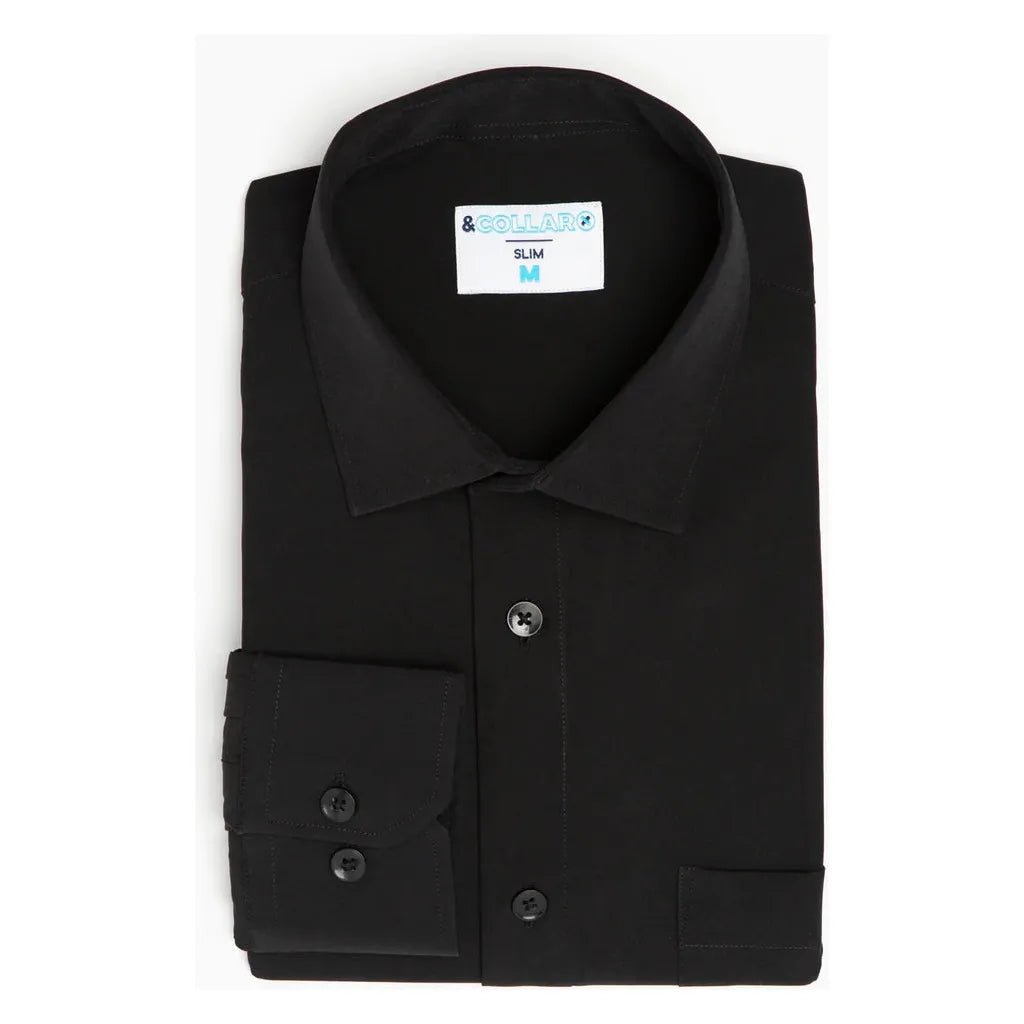 &Collar Patterned Dress Shirts - ODION&CHR-XXXL-SLIM