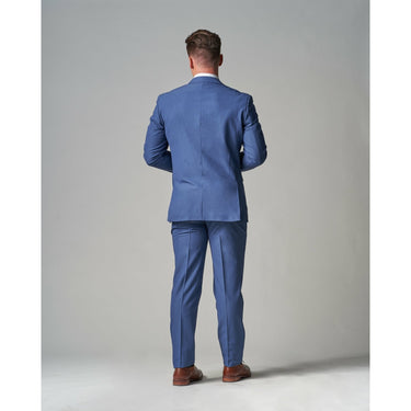 Powder Blue Tempo Stretch Slim Fit 1-Pant Suit - ODIONTPST-100F-12-S36