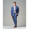 Powder Blue Tempo Stretch Slim Fit 1-Pant Suit - ODIONTPST-100F-12-S36