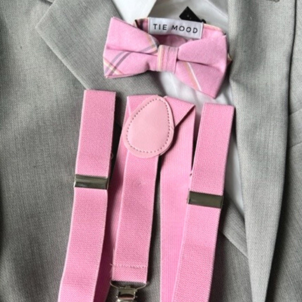 Tie Mood Boy's Bow Tie and Suspender Set - ODIONTMBS-P