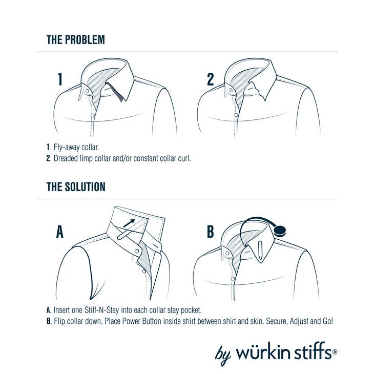 Wurkin Stiffs 2.5" Magnetic Collar Stays - ODIONSS642-PLW